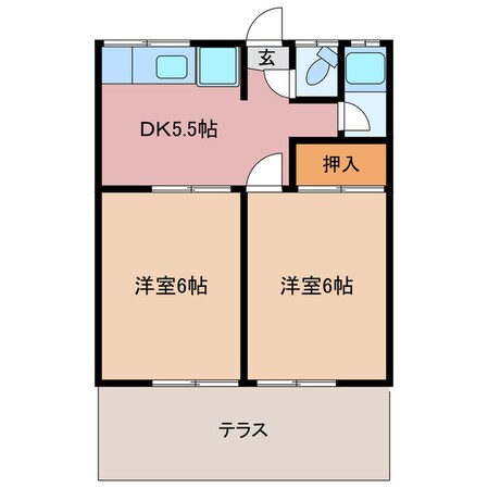 宇治山田駅 徒歩19分 1階の物件間取画像